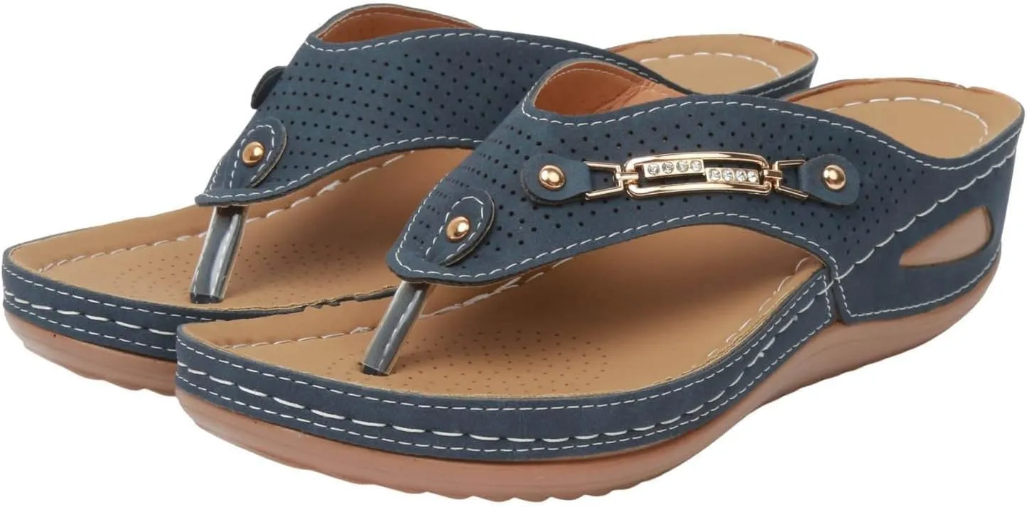 Orthopedic Sandals for Women Summer Dressy Arch Support Sandals Breathable Mesh Hollow Non-Slip Flip-Flops 2025 Casual Beach Slides