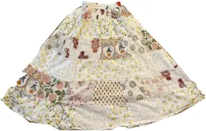 Patchwork Skirt Women Maxi Skirt Gypsy Skirt Cotton Skirt Boho Skirt Hippie Skirt Summer Beach Skirt Comfy Skirt Bohemian Skirt, Multicolor