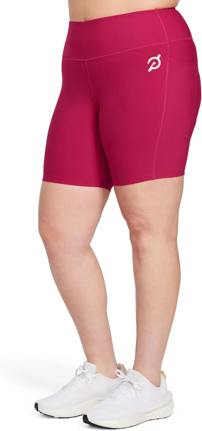 Peloton Women's Cadent 7" High-Rise Pocket Biker Shorts, Workout Shorts, Gym Shorts