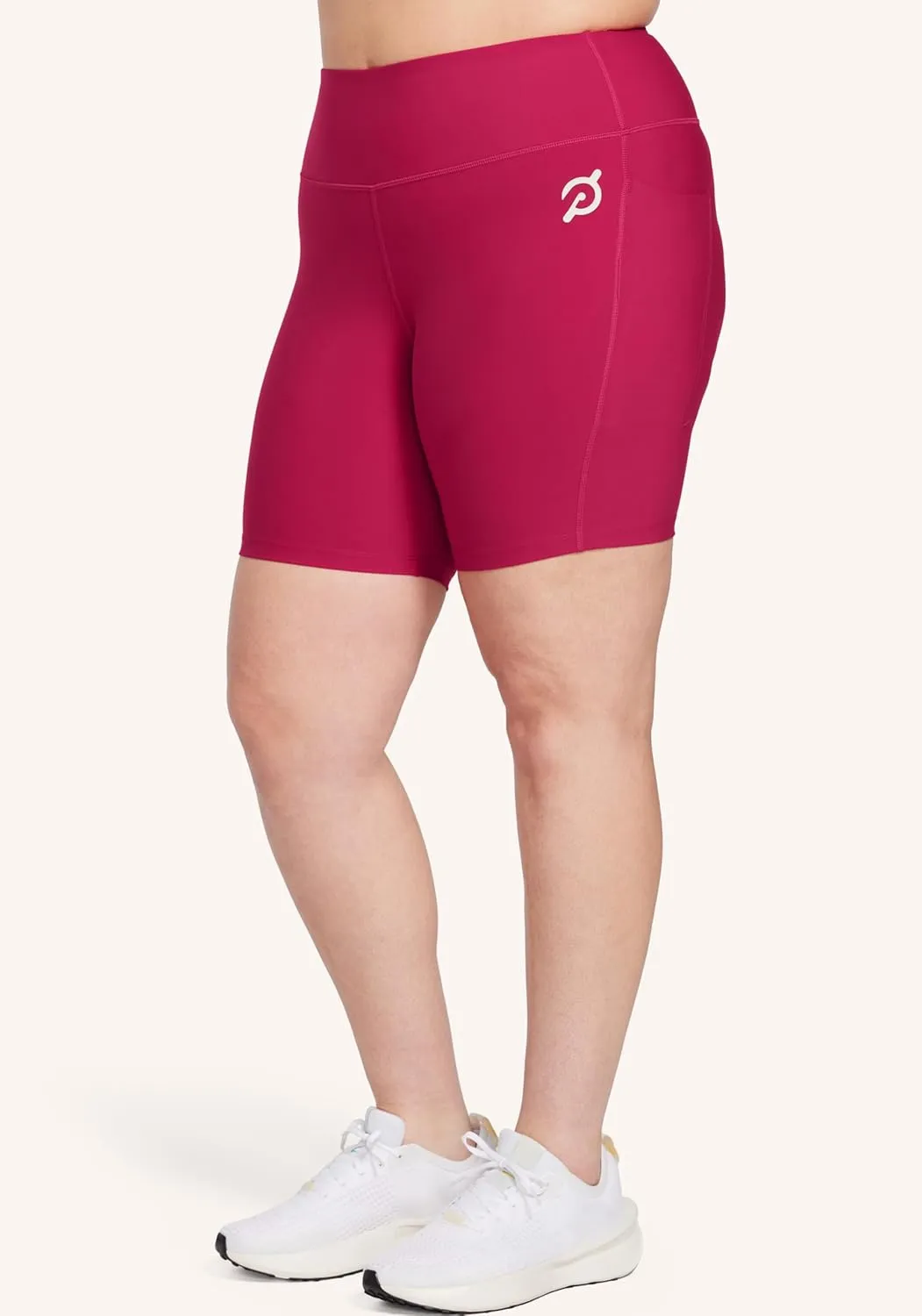 Peloton Women's Cadent 7" High-Rise Pocket Biker Shorts, Workout Shorts, Gym Shorts