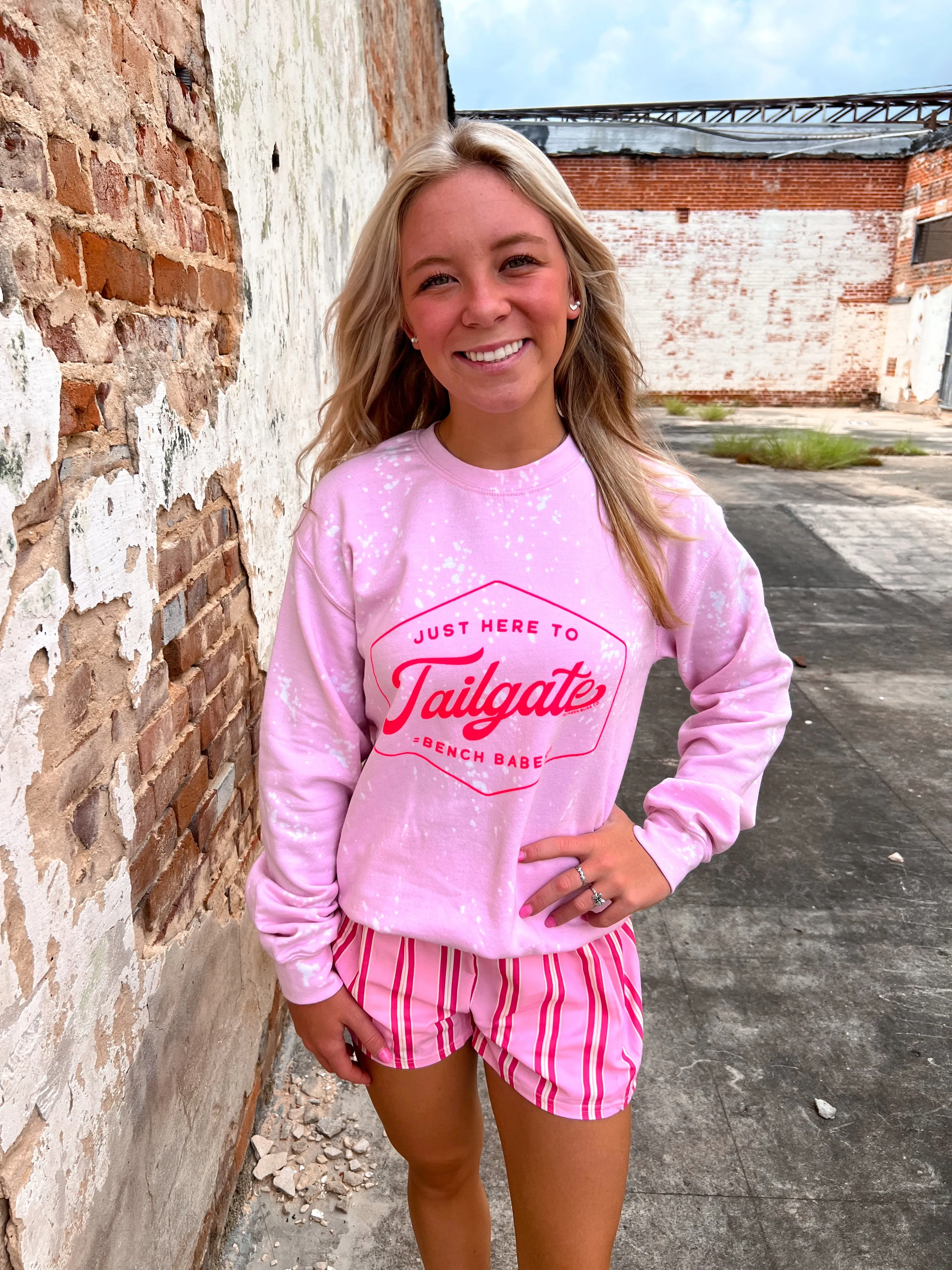 Pink Tailgate Sprinkled Sweatshirt