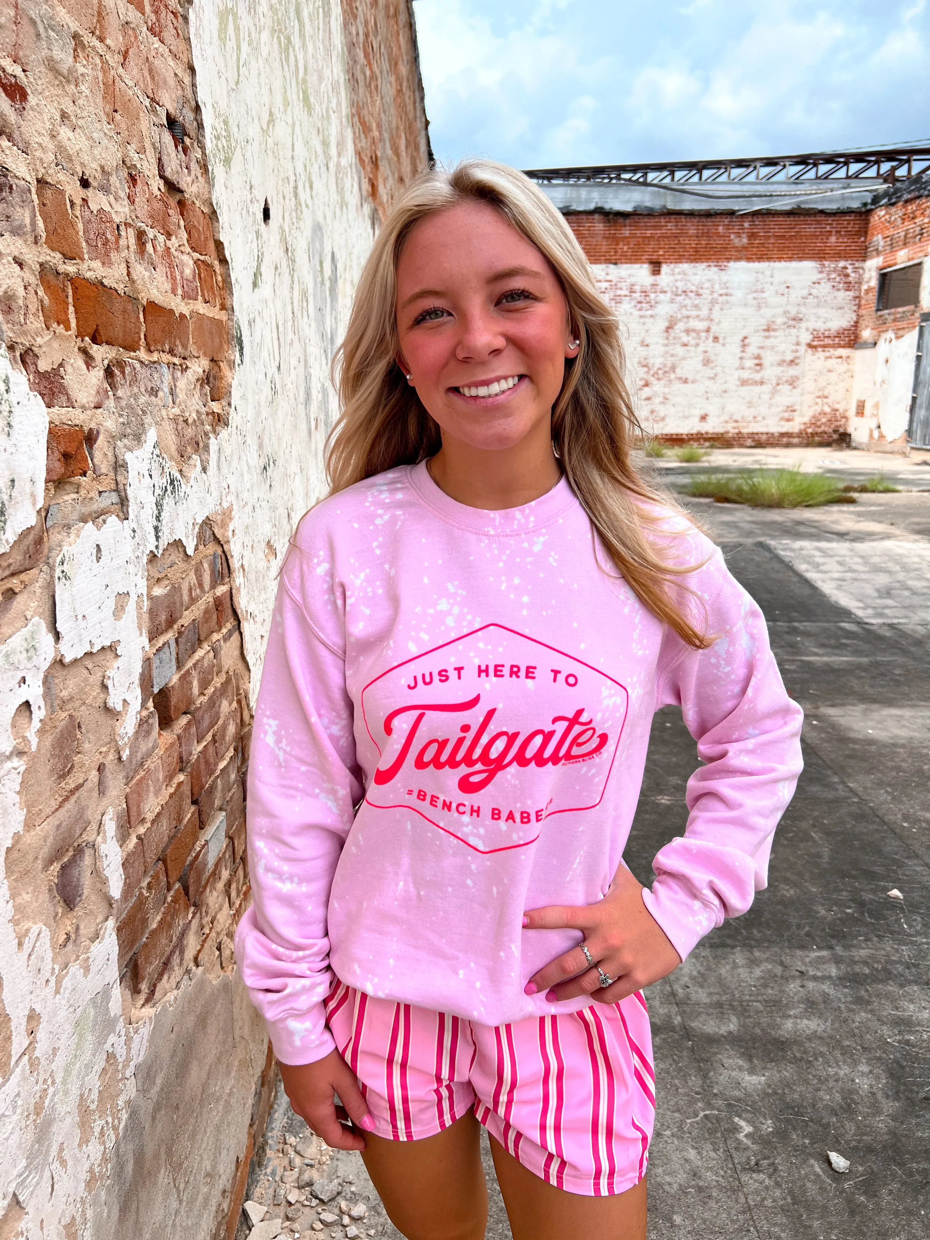 Pink Tailgate Sprinkled Sweatshirt