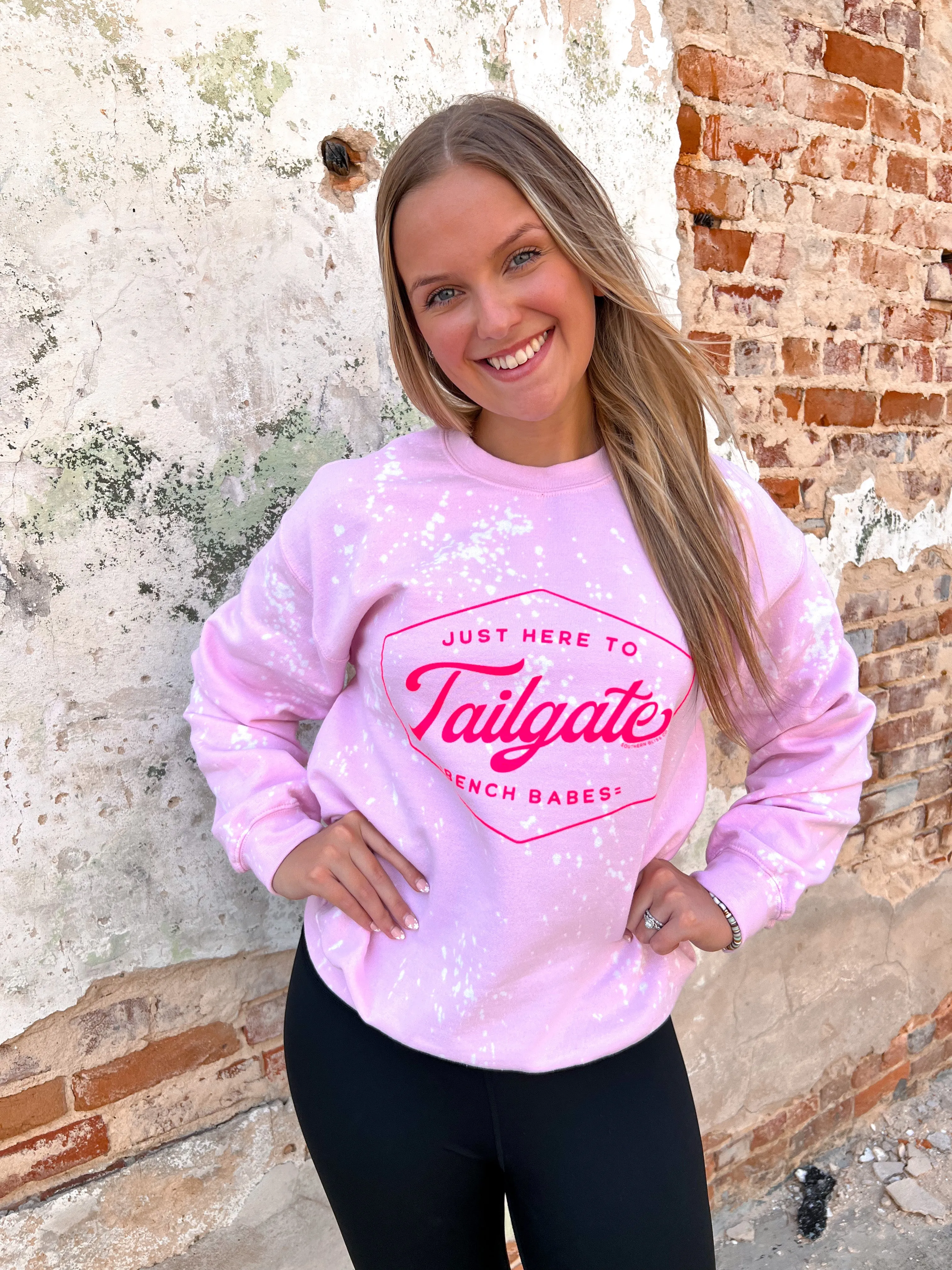 Pink Tailgate Sprinkled Sweatshirt