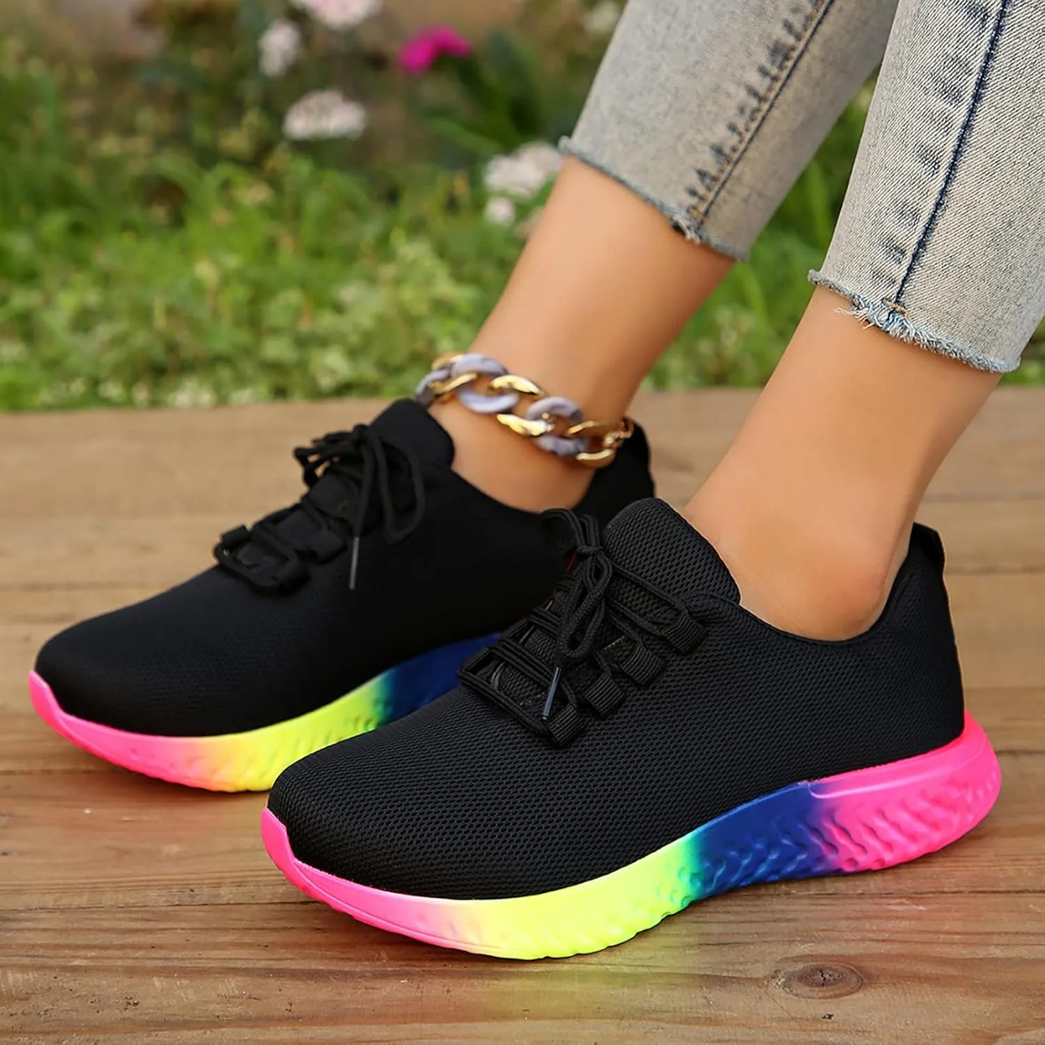 Platform Sneakers for Women Women's Shoes for Everyday Use Orthopedic Arch Support Nurse Shoes for Women Trendy High Top Sneakers for Women 2023 Black Slip On Tennis Shoes