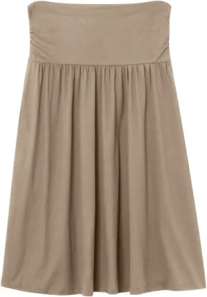 Pleated Midi Skirts for Women 2025 Summer High Waisted Solid Color Flowy A-Line Skirt with Pockets