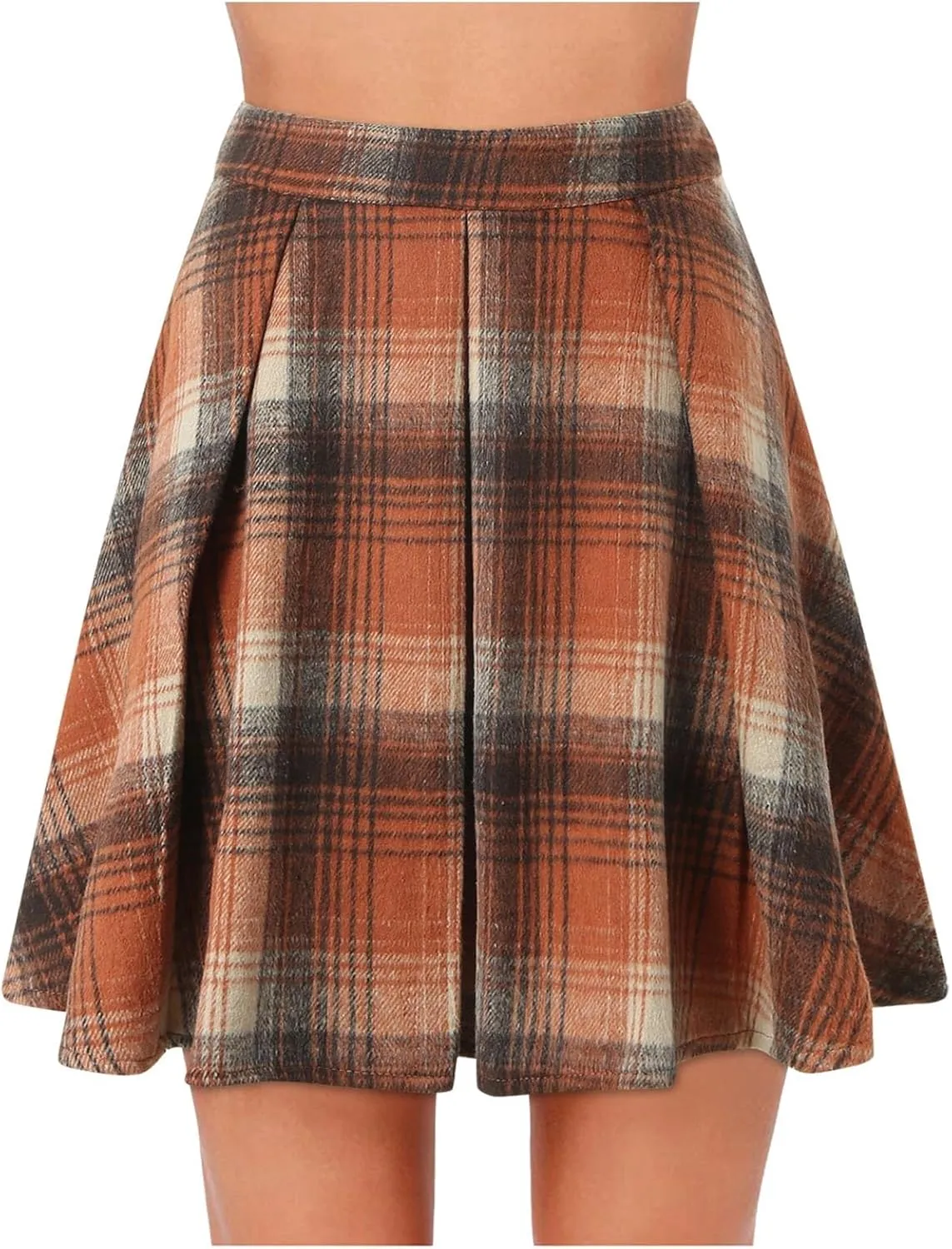 Pleated Siggy Skirts for Womens Cute Ruffle Mini Skirt Trendy High Waisted Tiered A ine Boho Checkered Stripes Flowy
