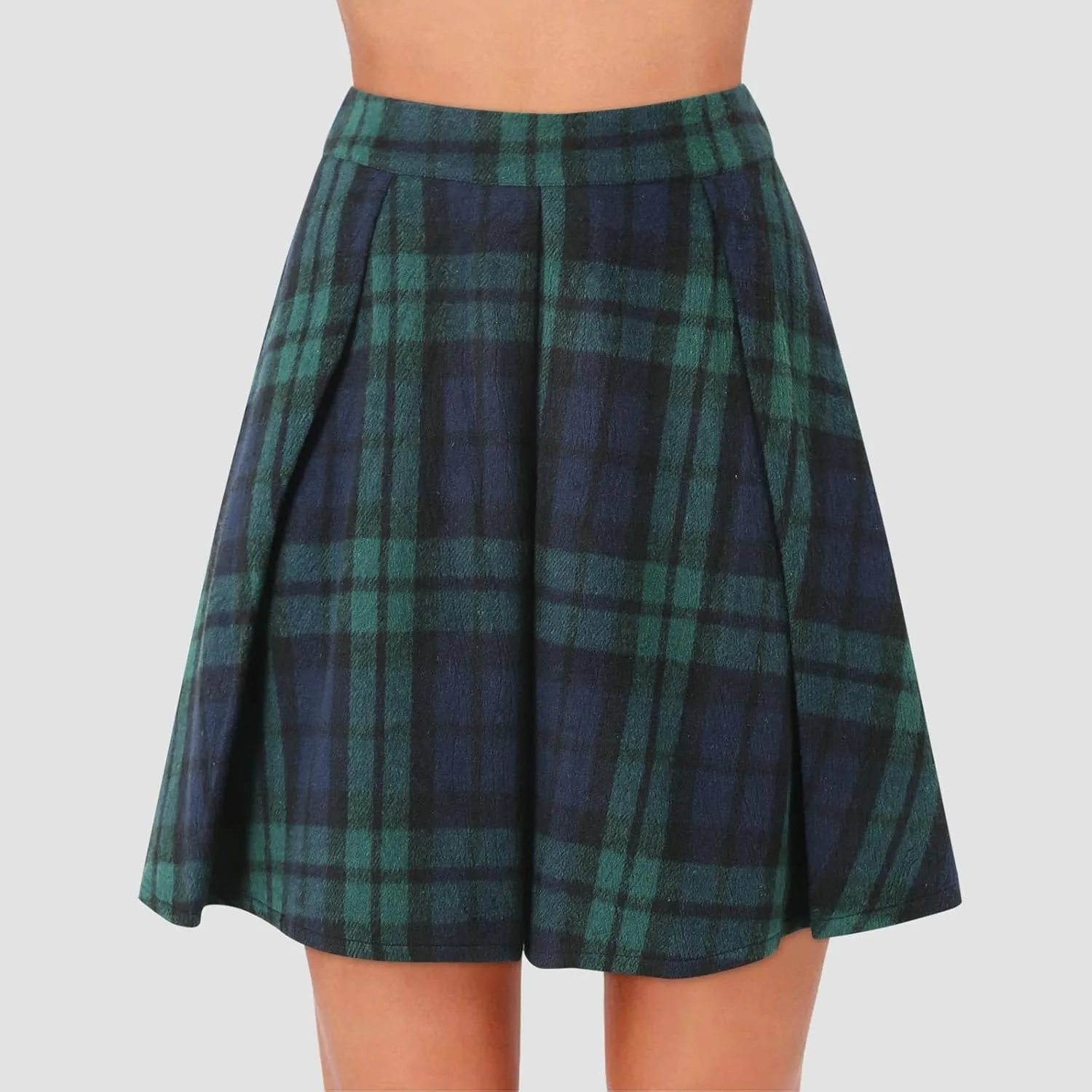 Pleated Siggy Skirts for Womens Cute Ruffle Mini Skirt Trendy High Waisted Tiered A ine Boho Checkered Stripes Flowy