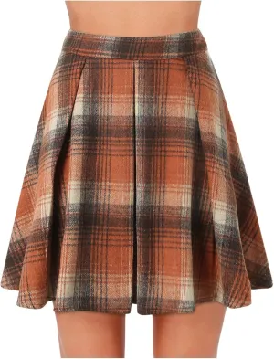 Pleated Siggy Skirts for Womens Cute Ruffle Mini Skirt Trendy High Waisted Tiered A ine Boho Checkered Stripes Flowy
