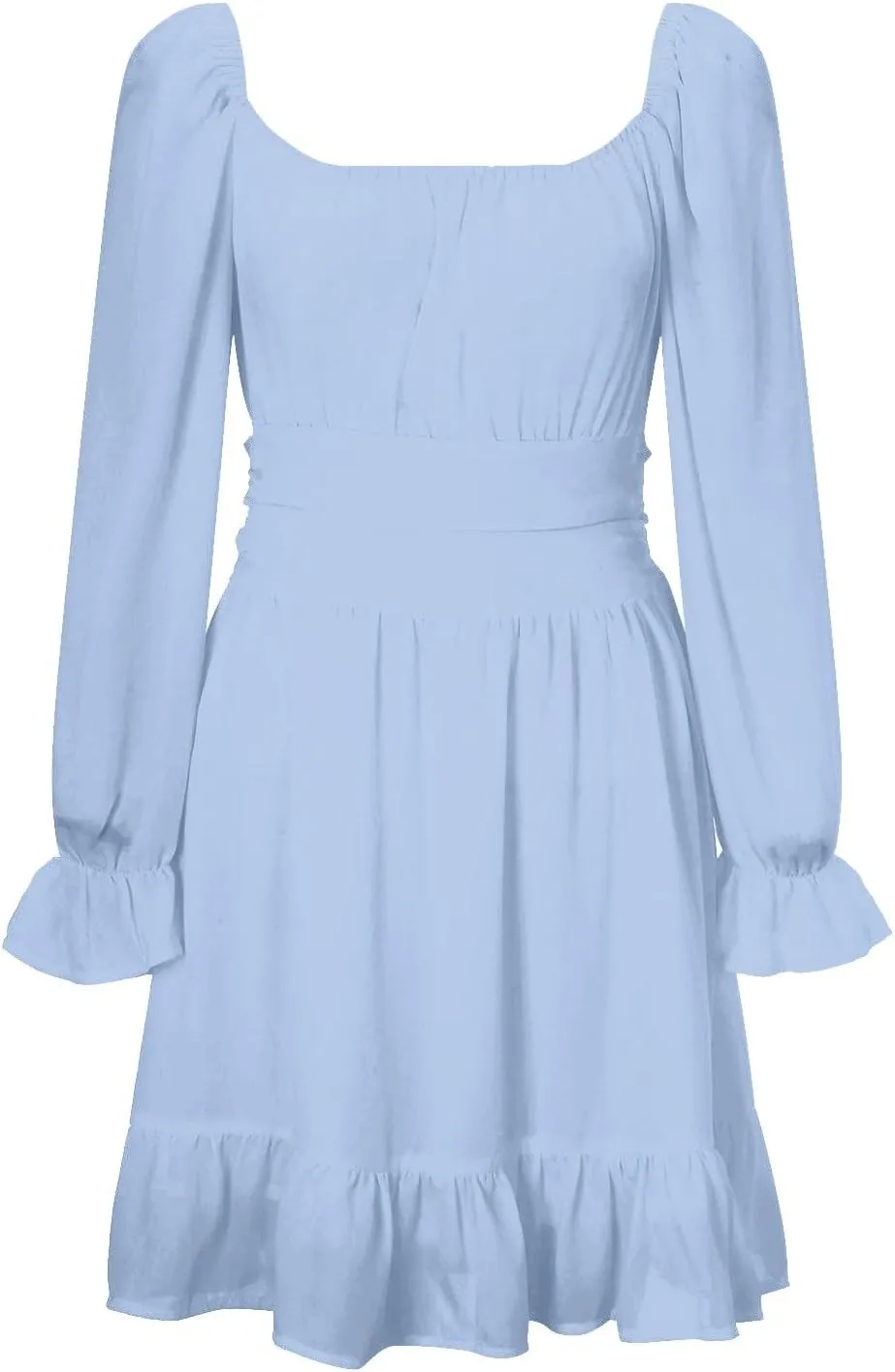 Plus Size Dresses Wedding Guest - Formal Cocktail Floral Square Neck Long Sleeve Holiday Dresses Curvy Women Spring Dresses