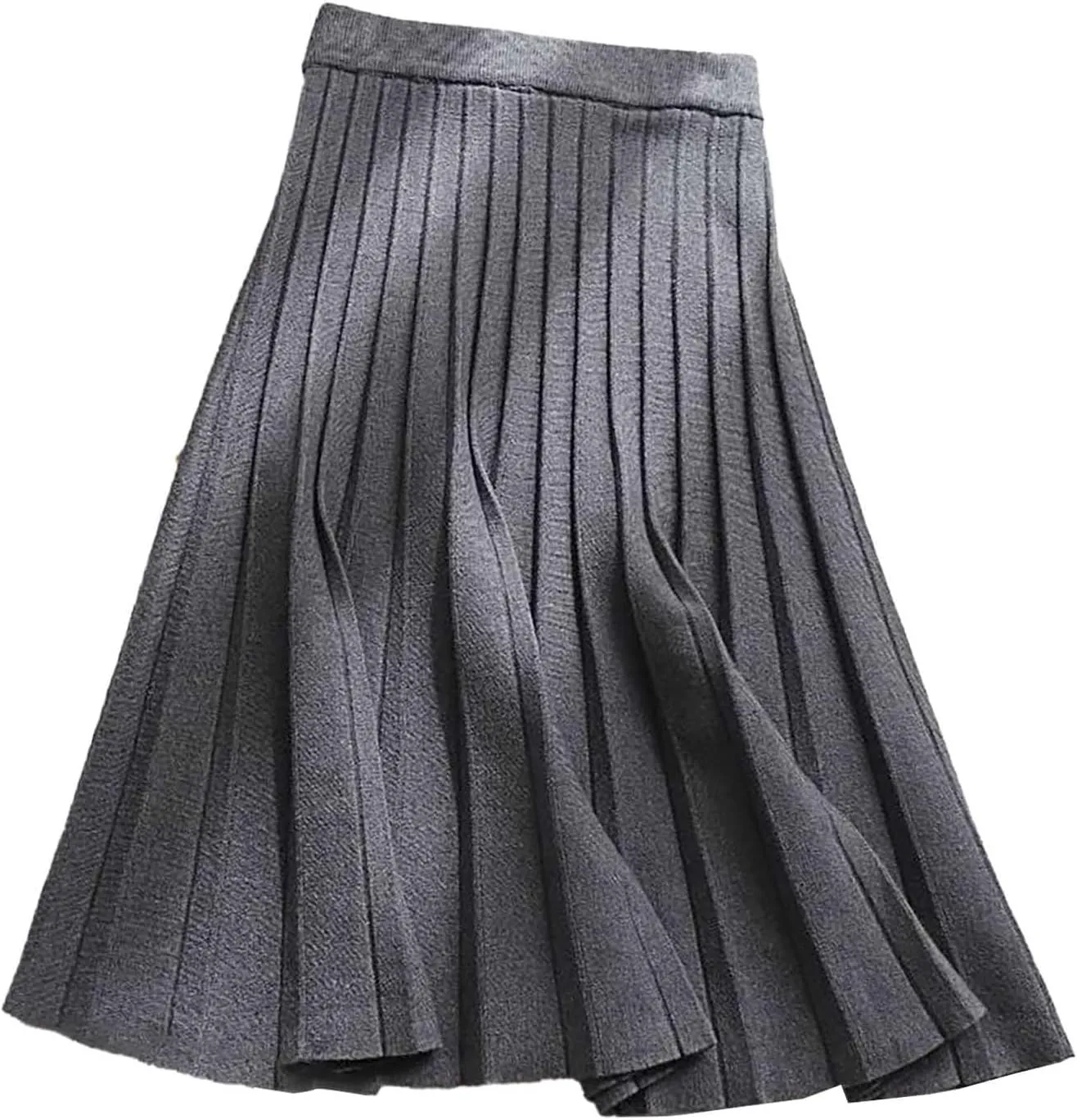 Plus Size Skirt for Women Summer 2025 Knitted Pleated A-Line Long Skirts for Going Out Ladies Trendy Clothes