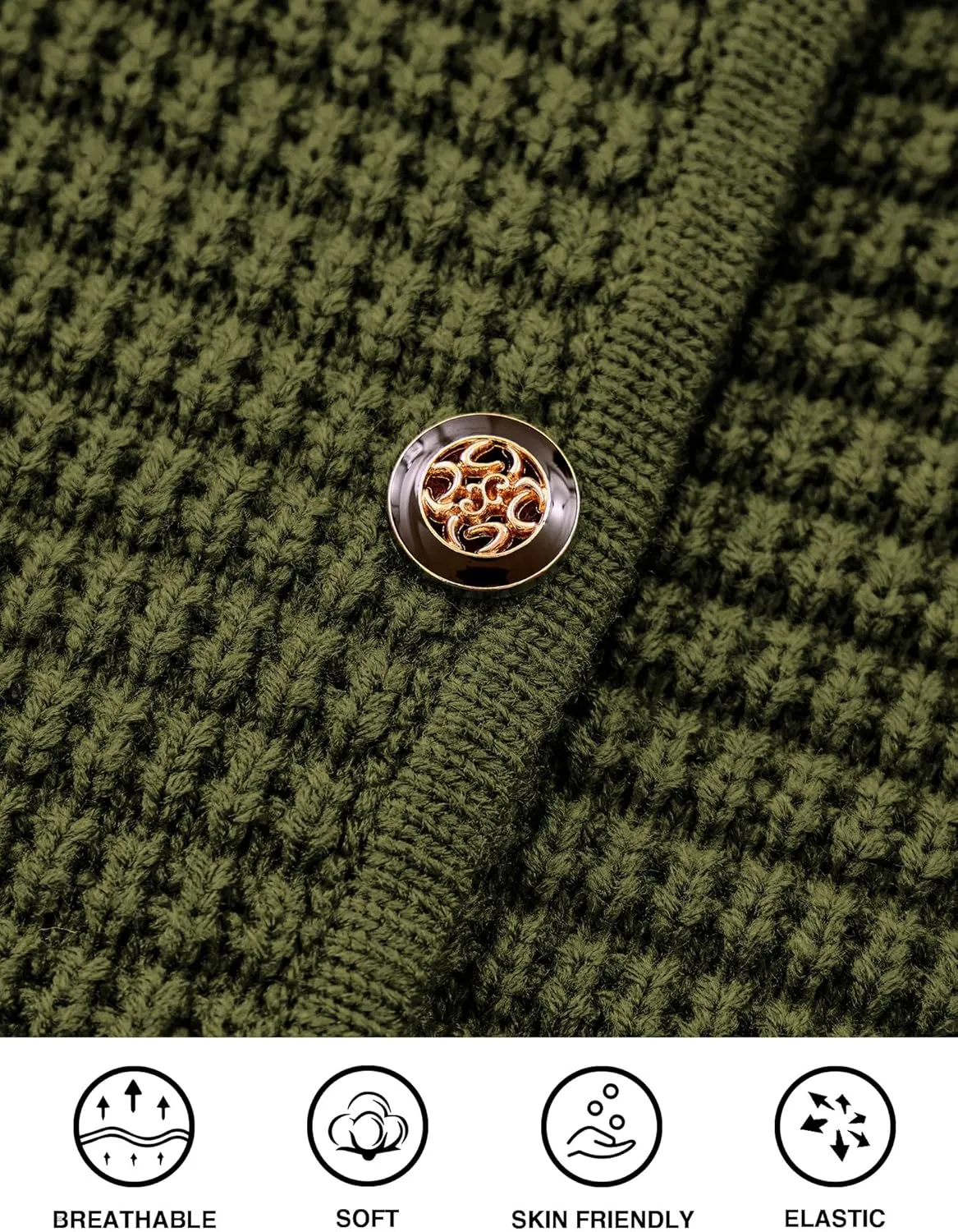 PRETTYGARDEN Women's Knit Cardigan Sweaters Fall Fashion Long Sleeve Open Front Button Down Trendy Casual Sweater Jacket