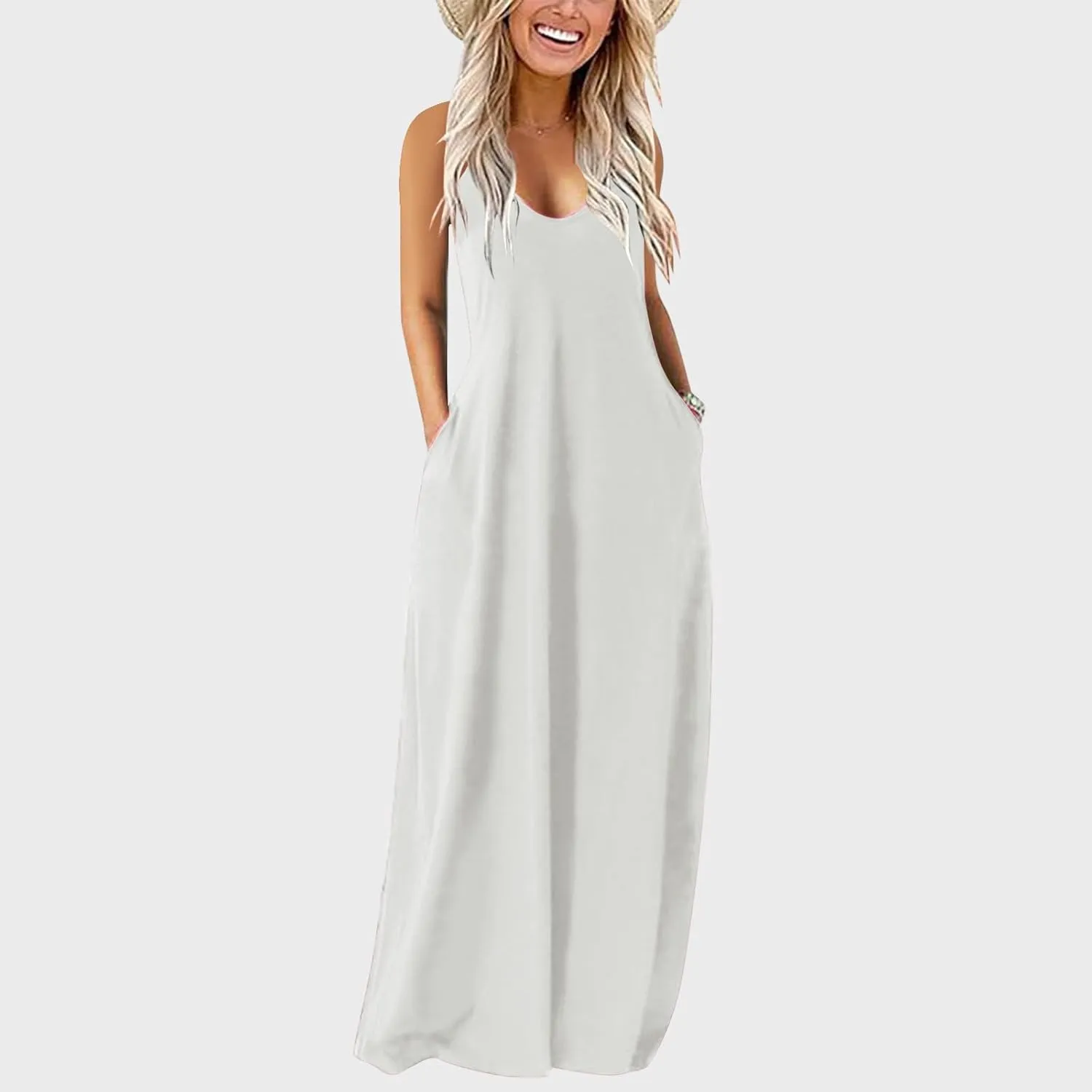 PTOLOCIF Womens Solid Round Neck Long Sleeved Patchwork Long Skirt is Fashionable and Plus Size Dress Blouses for Women