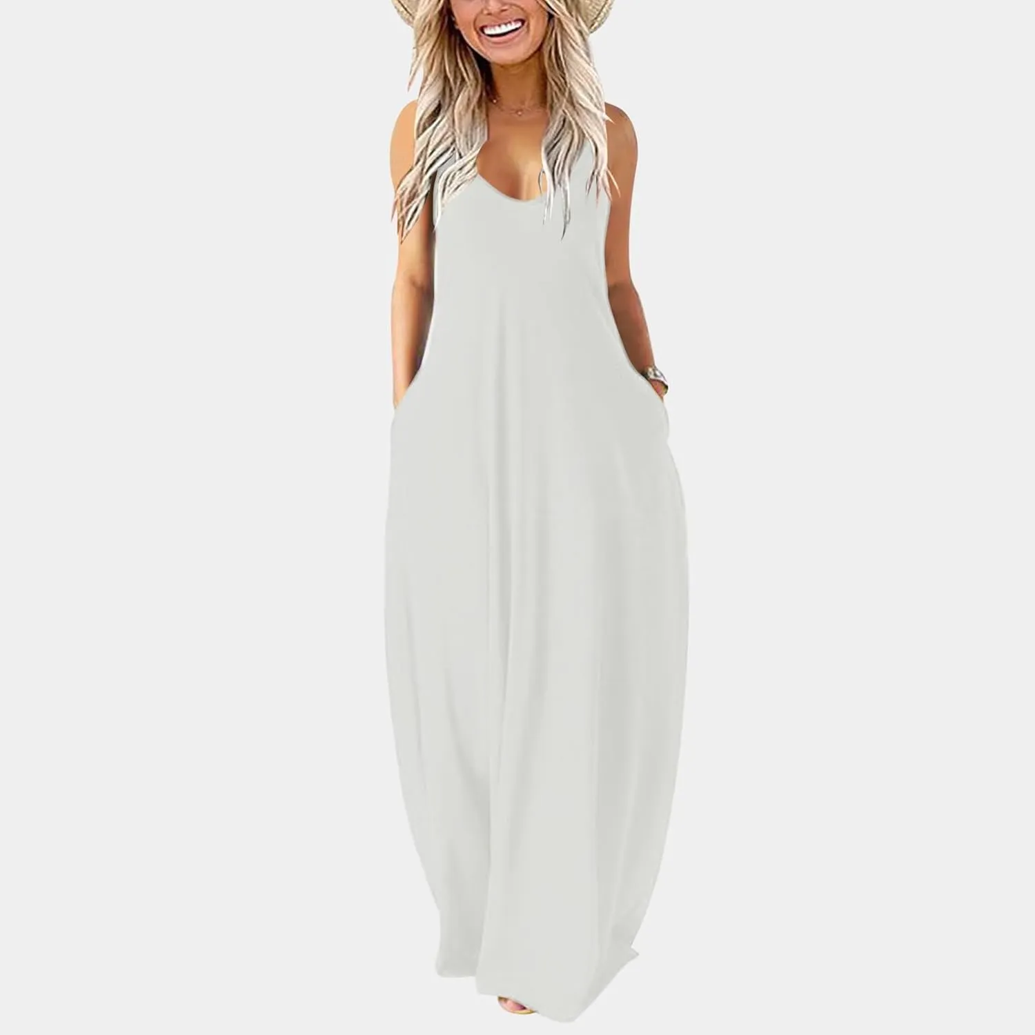 PTOLOCIF Womens Solid Round Neck Long Sleeved Patchwork Long Skirt is Fashionable and Plus Size Dress Blouses for Women