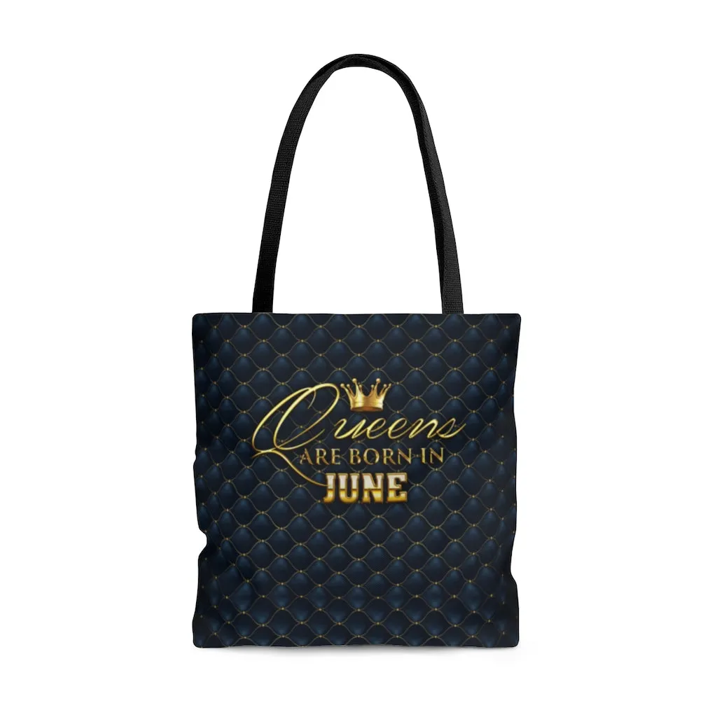 'Queens are Born in June' Tote Bag- Medium