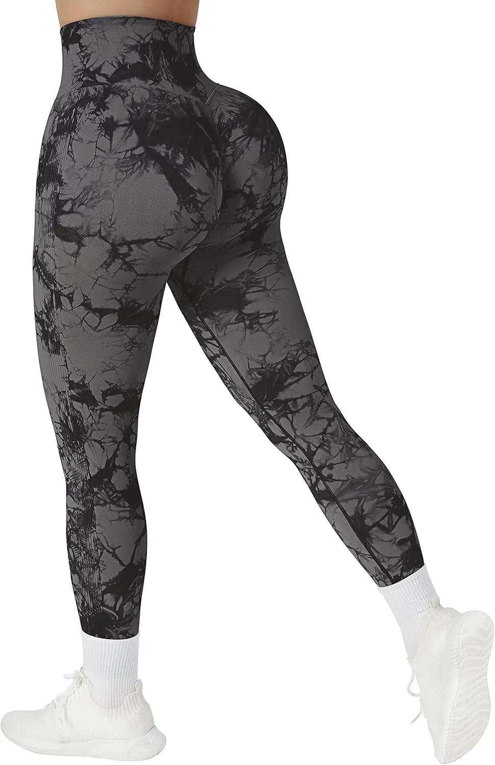 RXRXCOCO Womens High Waist Tummy Control Leggings Ruched Butt Lift Yoga Pants Workout Tights