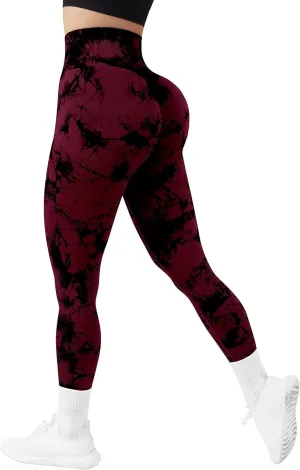 RXRXCOCO Womens High Waist Tummy Control Leggings Ruched Butt Lift Yoga Pants Workout Tights