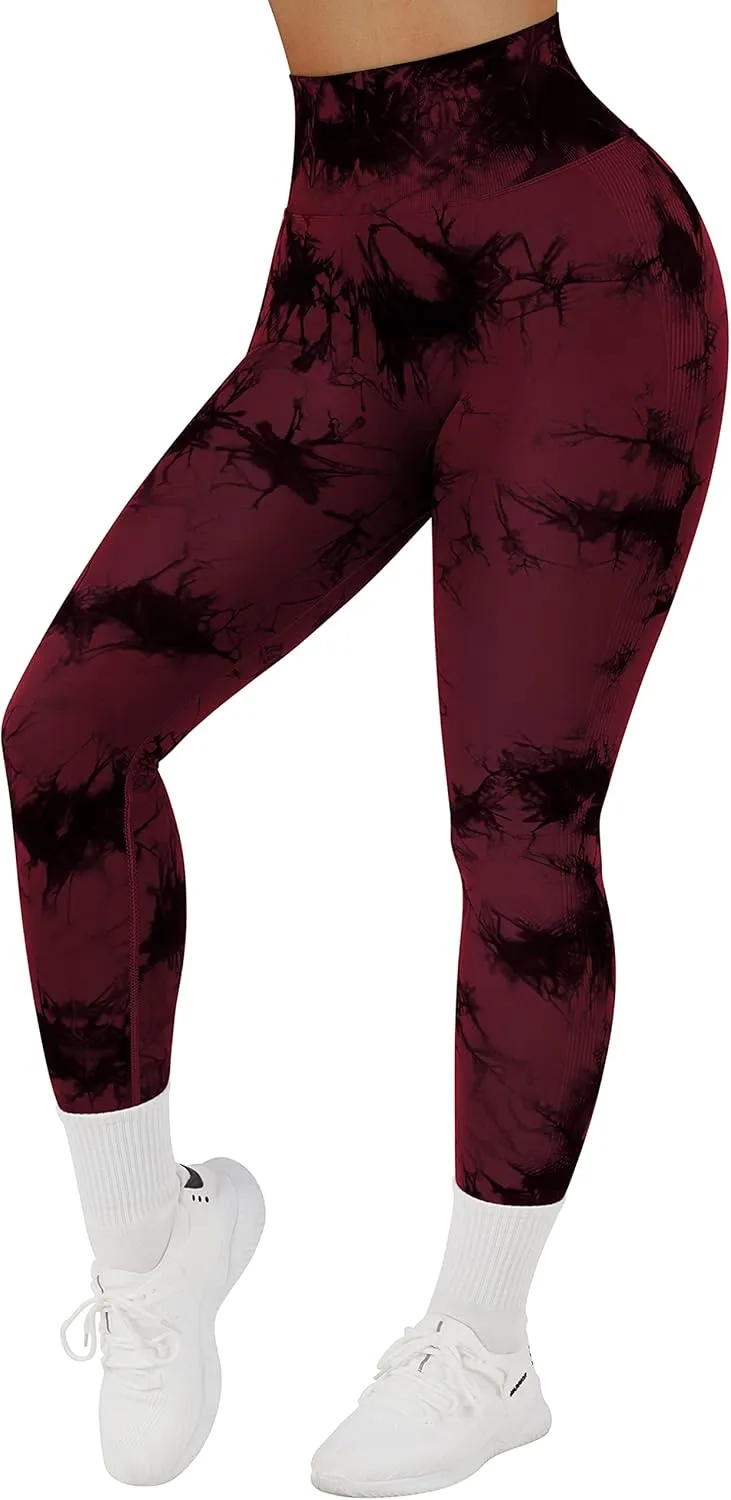 RXRXCOCO Womens High Waist Tummy Control Leggings Ruched Butt Lift Yoga Pants Workout Tights