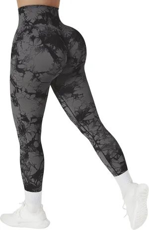 RXRXCOCO Womens High Waist Tummy Control Leggings Ruched Butt Lift Yoga Pants Workout Tights