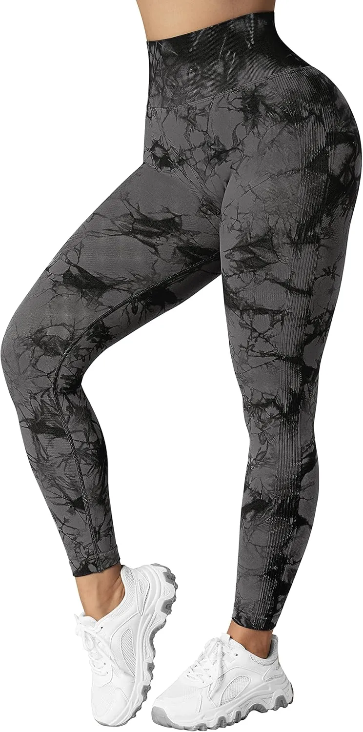 RXRXCOCO Womens High Waist Tummy Control Leggings Ruched Butt Lift Yoga Pants Workout Tights