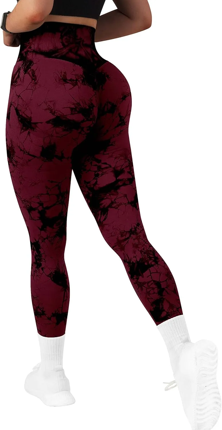 RXRXCOCO Womens High Waist Tummy Control Leggings Ruched Butt Lift Yoga Pants Workout Tights