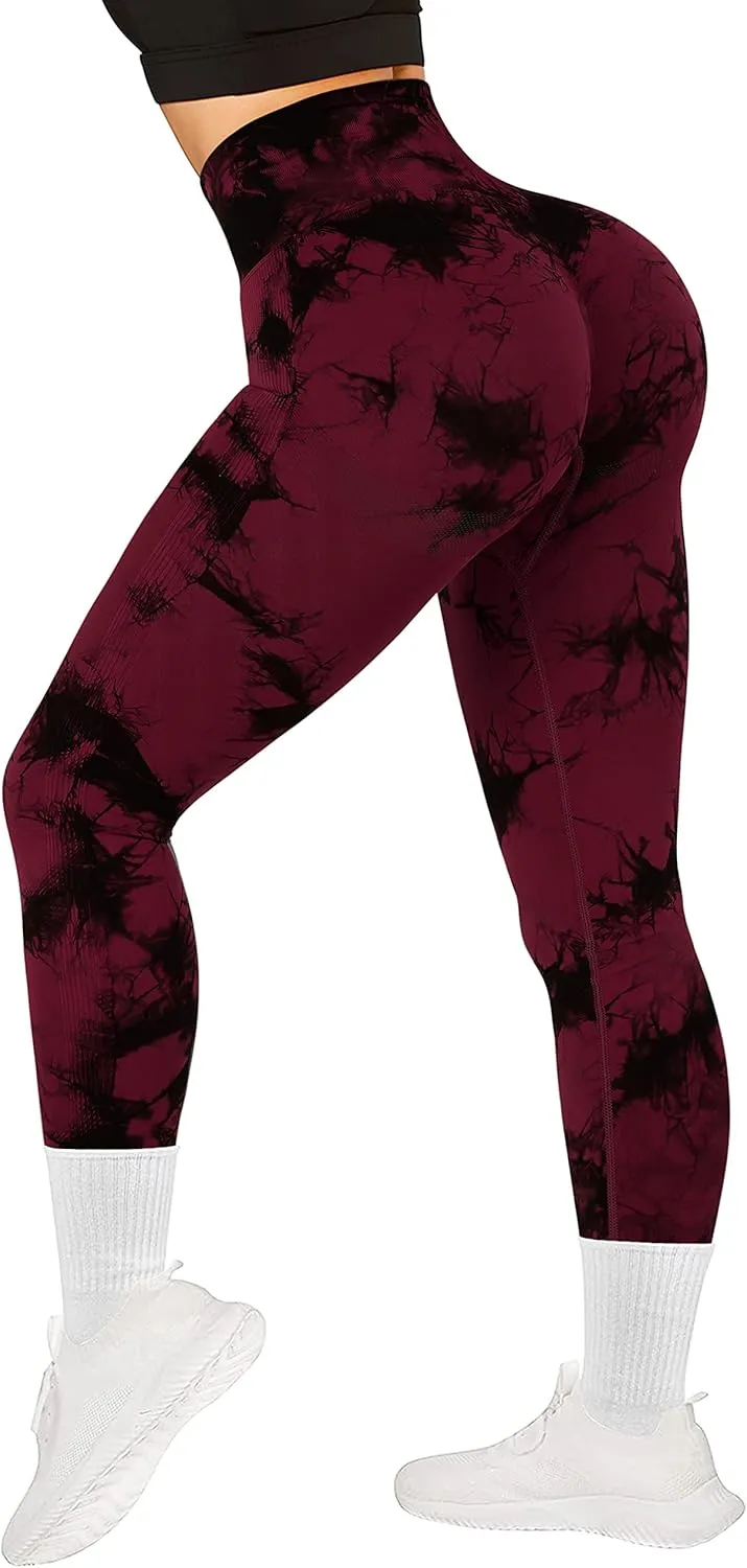 RXRXCOCO Womens High Waist Tummy Control Leggings Ruched Butt Lift Yoga Pants Workout Tights