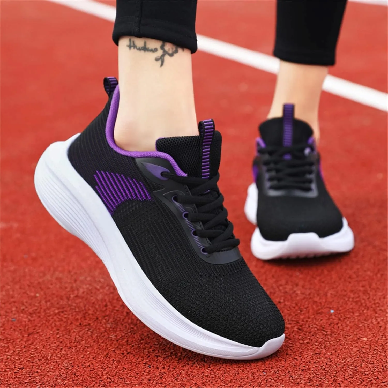 SBGMoSJ Sneakers for Women Wide Width Black Comfy Fall Shoes for Women 2023 Nursing Shoes Women Comfortable Wide Womens Fashion Sneakers Size 10.5 Slip On Walking Shoes Women Comfort