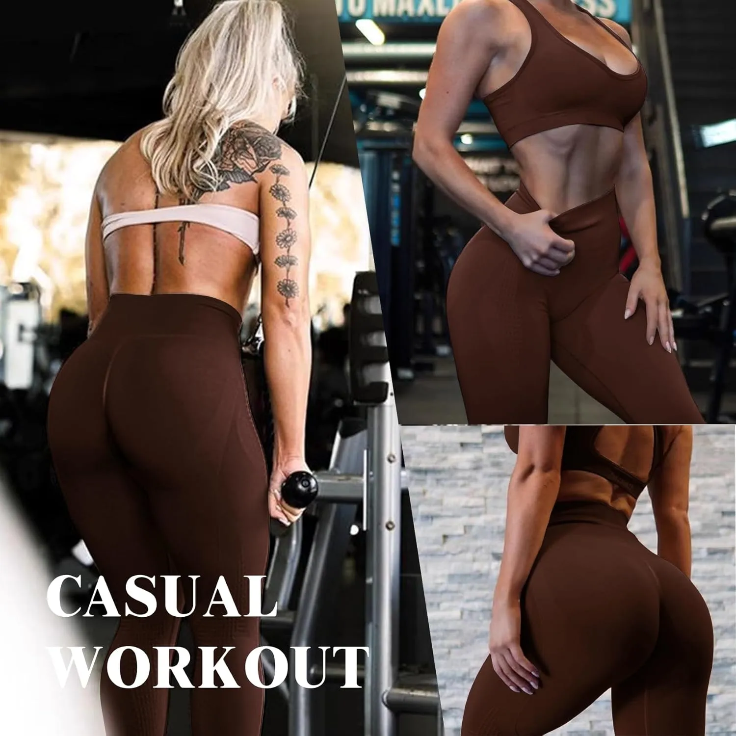 Scrunch Butt Leggings for Women Amplify Contour Legging Seamless Yoga Pants Workout Gym Booty Lifting Tights