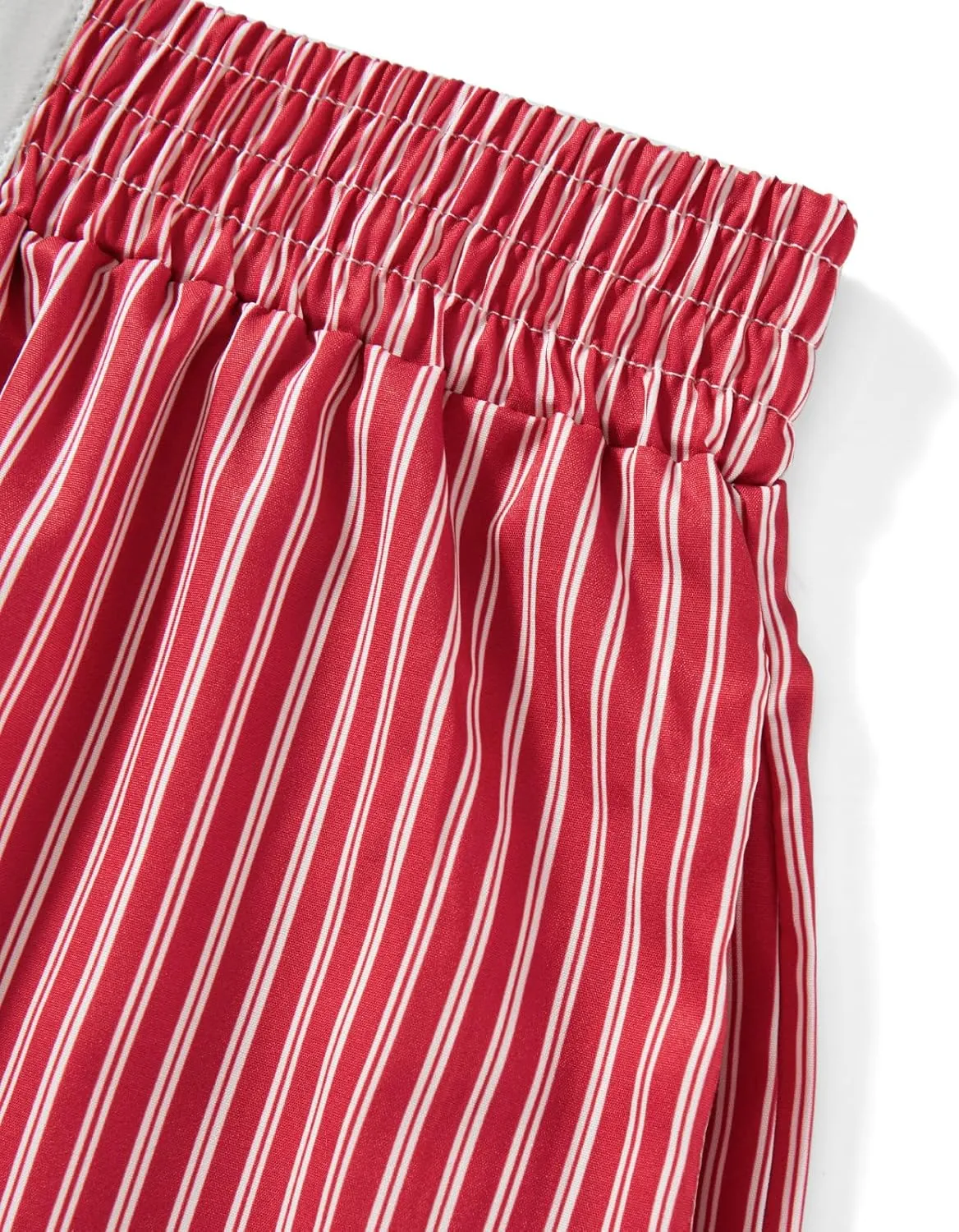 Seyurigaoka Y2k Striped Boxer Shorts for Women Pinstripe Pajamas Shorts Wide Leg Pj Sleep Shorts Low Rise Lounge Shorts