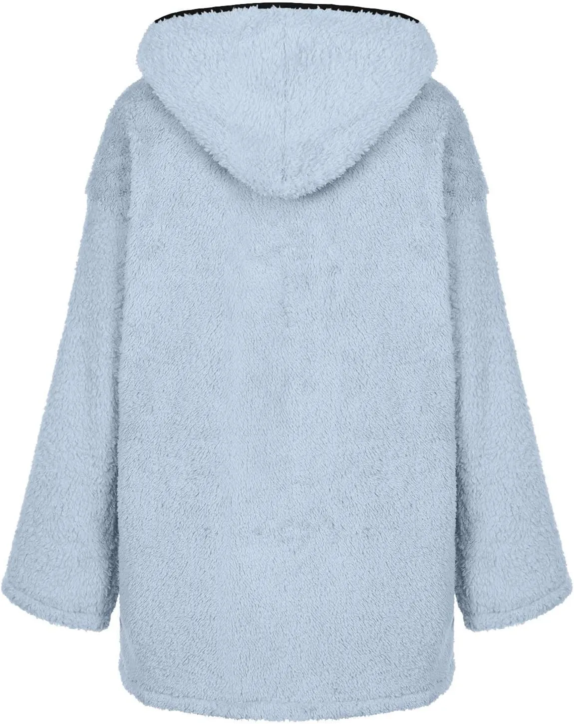 Sherpa Jacket Women Fuzzy Fleece Oversized Open Front Hooded Cardigan Cozy Soft Fluffy Sweater Coats with Pockets