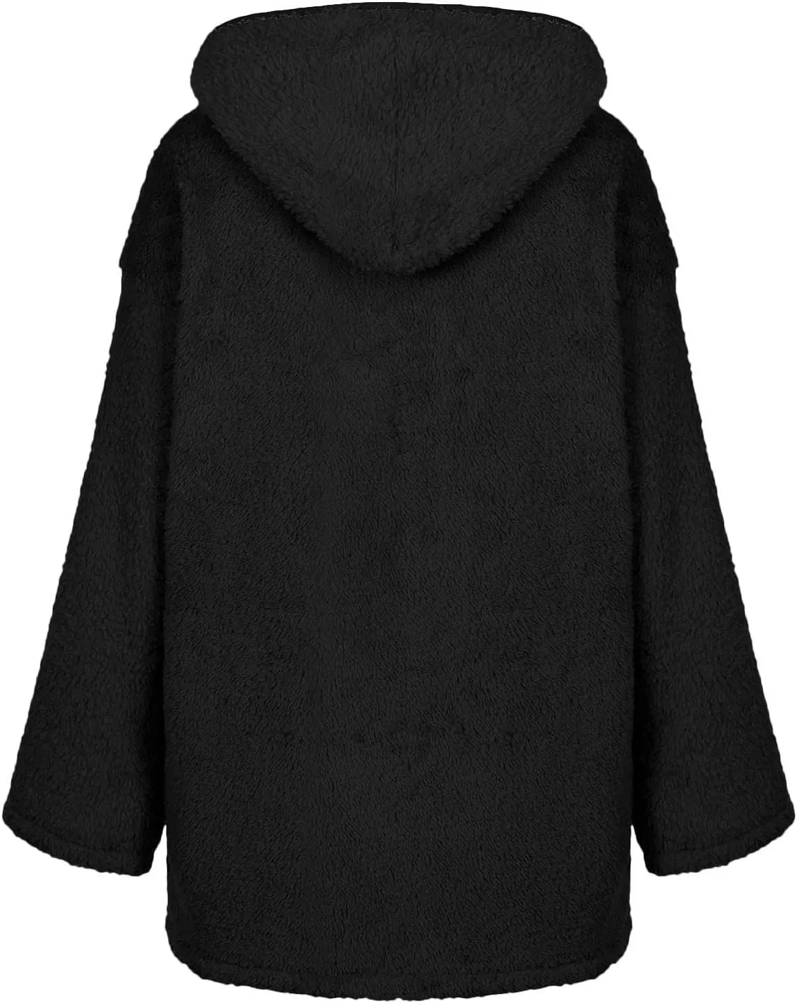 Sherpa Jacket Women Fuzzy Fleece Oversized Open Front Hooded Cardigan Cozy Soft Fluffy Sweater Coats with Pockets
