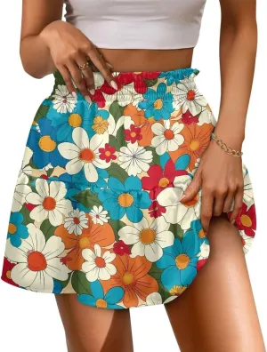 Short Skirts for Women Sexy High Waist Tiered Mini Skirt