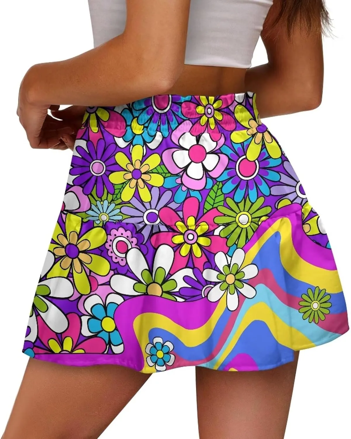 Short Skirts for Women Sexy High Waist Tiered Mini Skirt