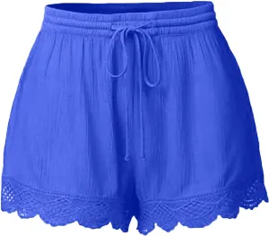 Shorts for Women 2024 Solid Color Elastic High Waist Bermuda Shorts Soft Trendy Shorts Resort Wear Beach Shorts