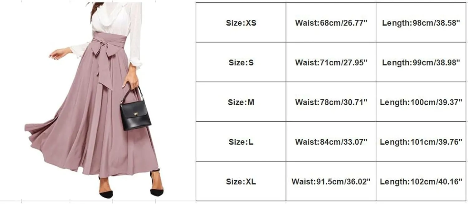 Skirts Black Women Bubble Long Skirt Y2k Flowy Swing a Line Maxi Skirt Cute Ruffle Pleated Midi Skirt