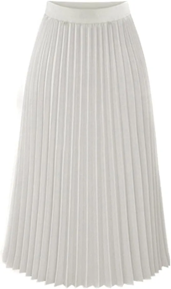 Skirts for Women Trendy Y2K High Elastic Waist Fashion Pleated Casual Midi Skirts for Womens Summer Vacation Holiday