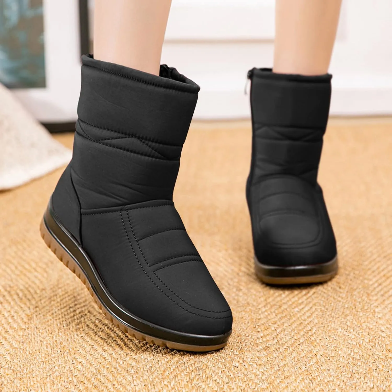 Snow Boots Cute Snow Boots for Women Waterproof Warm Womens Boots Winter Snow Boots Women Cute Women's Winter Booties Wide Boots for Women Winter Platform