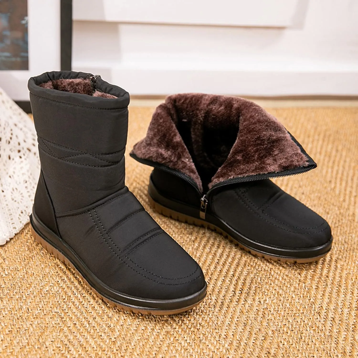 Snow Boots Cute Snow Boots for Women Waterproof Warm Womens Boots Winter Snow Boots Women Cute Women's Winter Booties Wide Boots for Women Winter Platform