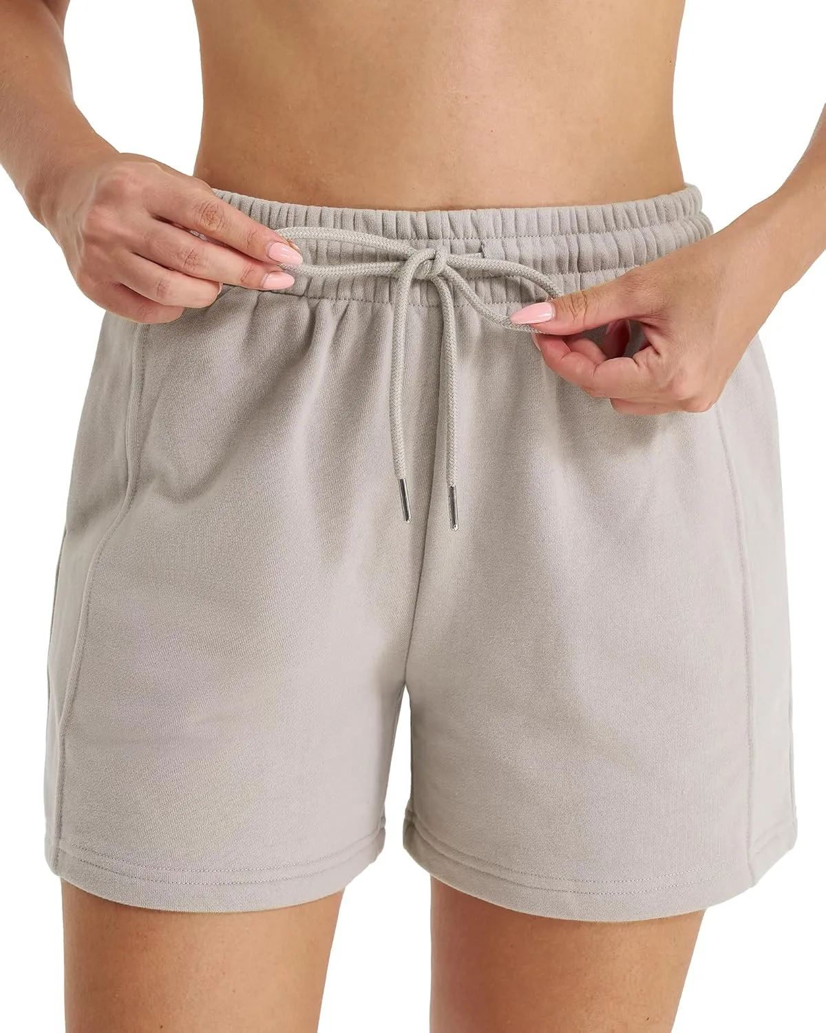Stelle Women's Drawstring Sweat Shorts Comfy Elastic Shorts Workout Lounge Shorts with Pockets