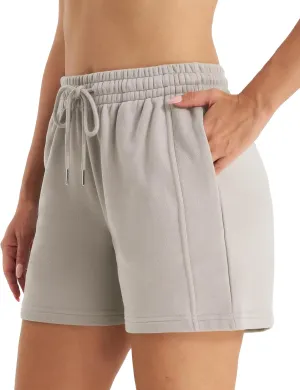 Stelle Women's Drawstring Sweat Shorts Comfy Elastic Shorts Workout Lounge Shorts with Pockets
