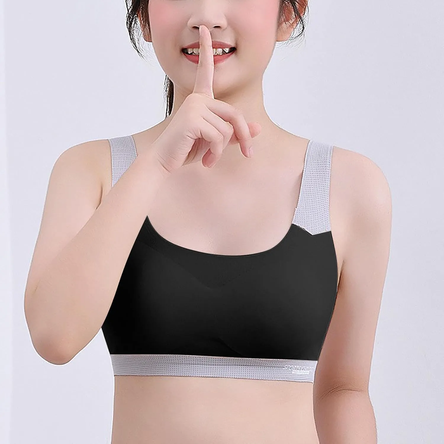 Teen Girl Bras Solid Colour Soft Ice Silk Wireless Bras with Support and Lift Seamless Comfort Soft Bras for Teen