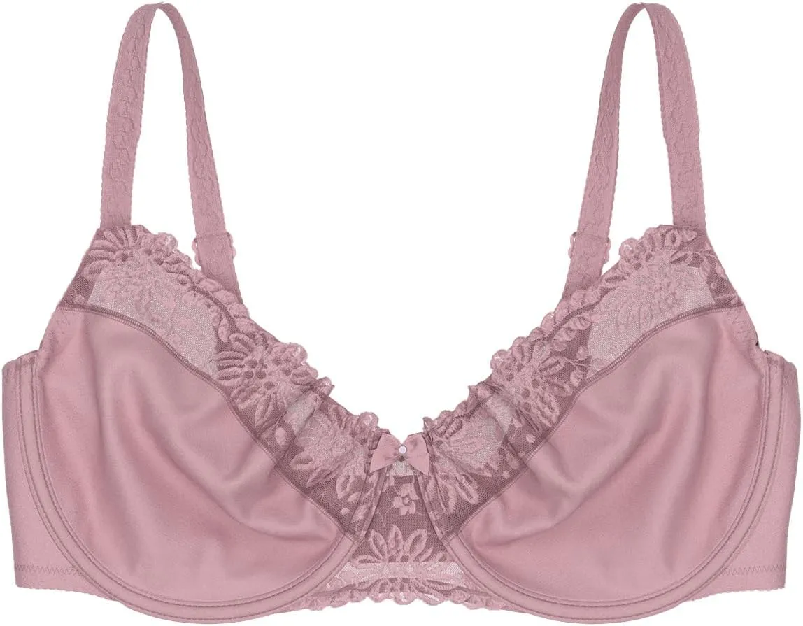 Triumph Ladyform Soft W Minimizing Bra for Women - Soft Full-Coverage Underwire Bra with All-Day Comfort - Sizes C-DDD