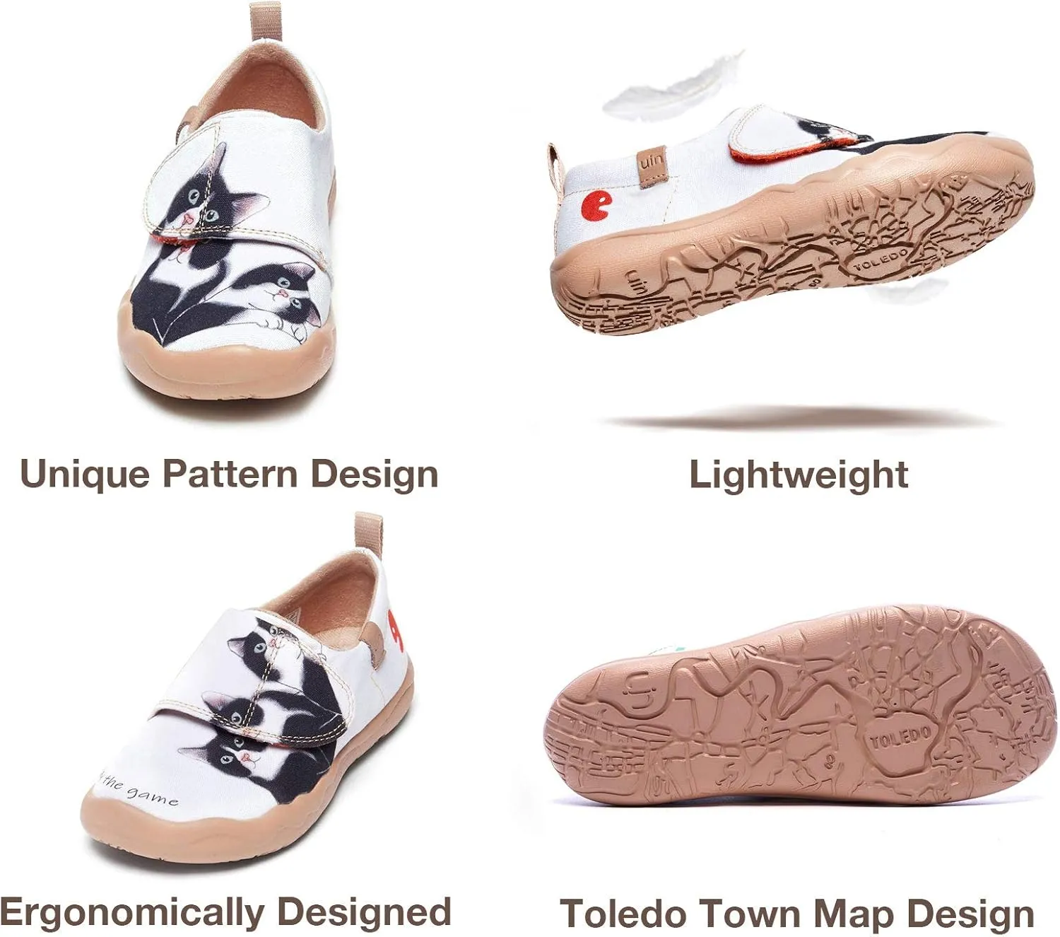 UIN Kid's Walking Shoes High Top Knitted Boots Casual Lightweight Comfort Fashion Sneaker Madrid