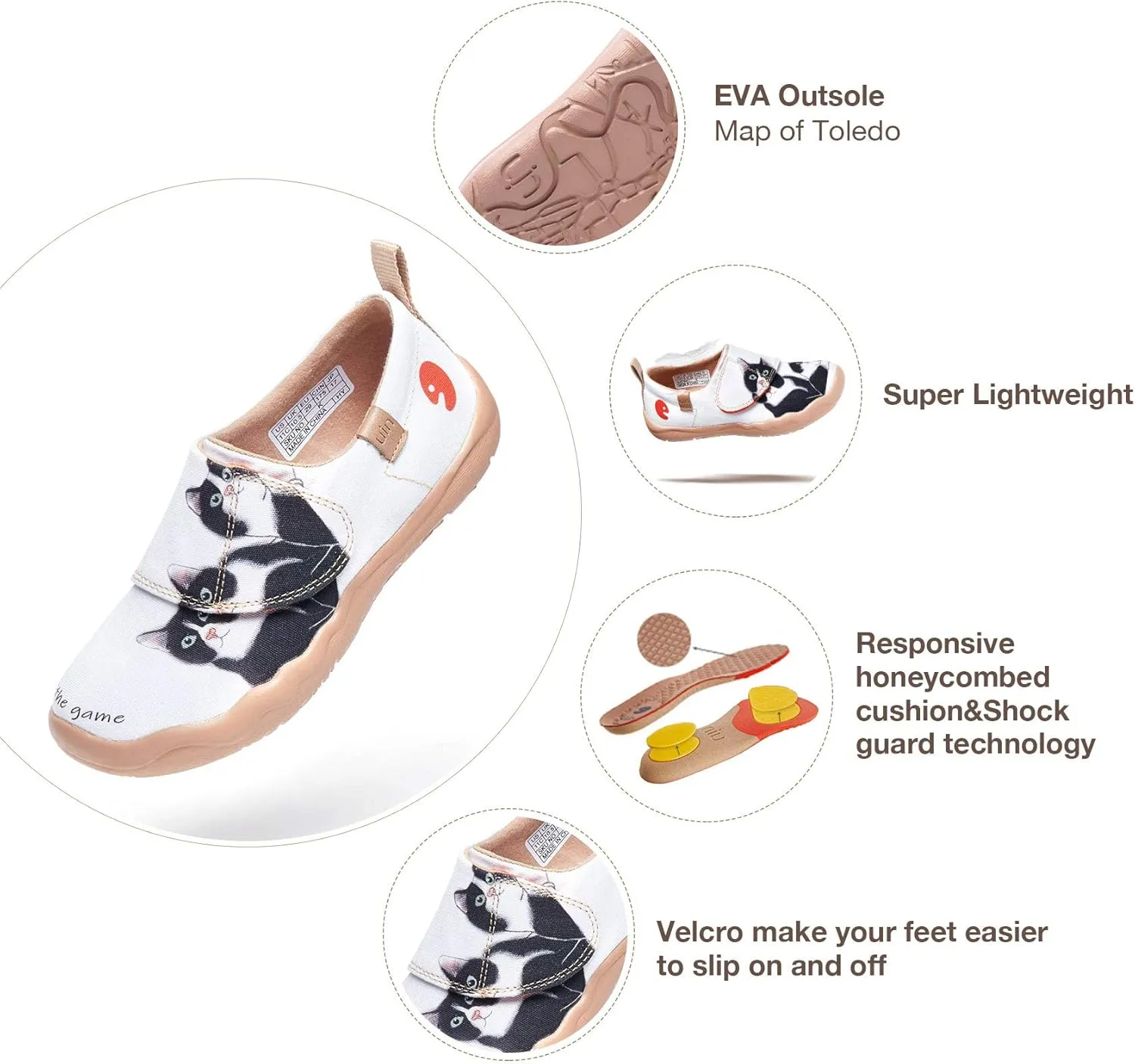 UIN Kid's Walking Shoes High Top Knitted Boots Casual Lightweight Comfort Fashion Sneaker Madrid
