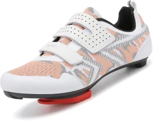 Unisex Cycling Shoes Compatible with Peloton Indoor Riding Road Bicycle with Delta Cleats Outdoor Pedal Bike Shoes