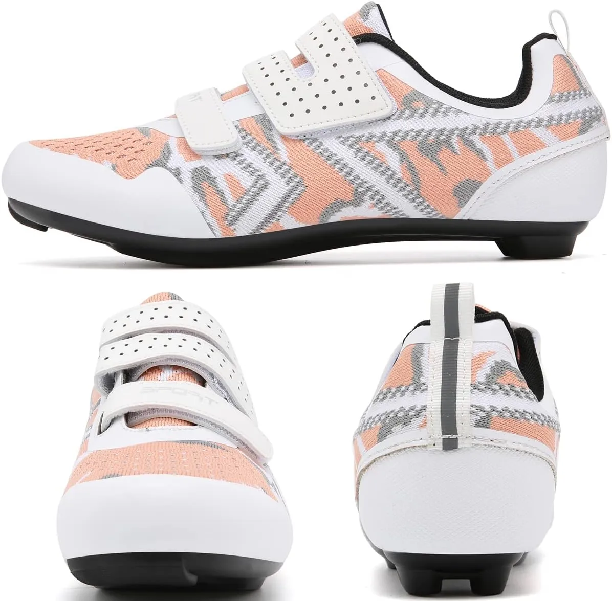 Unisex Cycling Shoes Compatible with Peloton Indoor Riding Road Bicycle with Delta Cleats Outdoor Pedal Bike Shoes