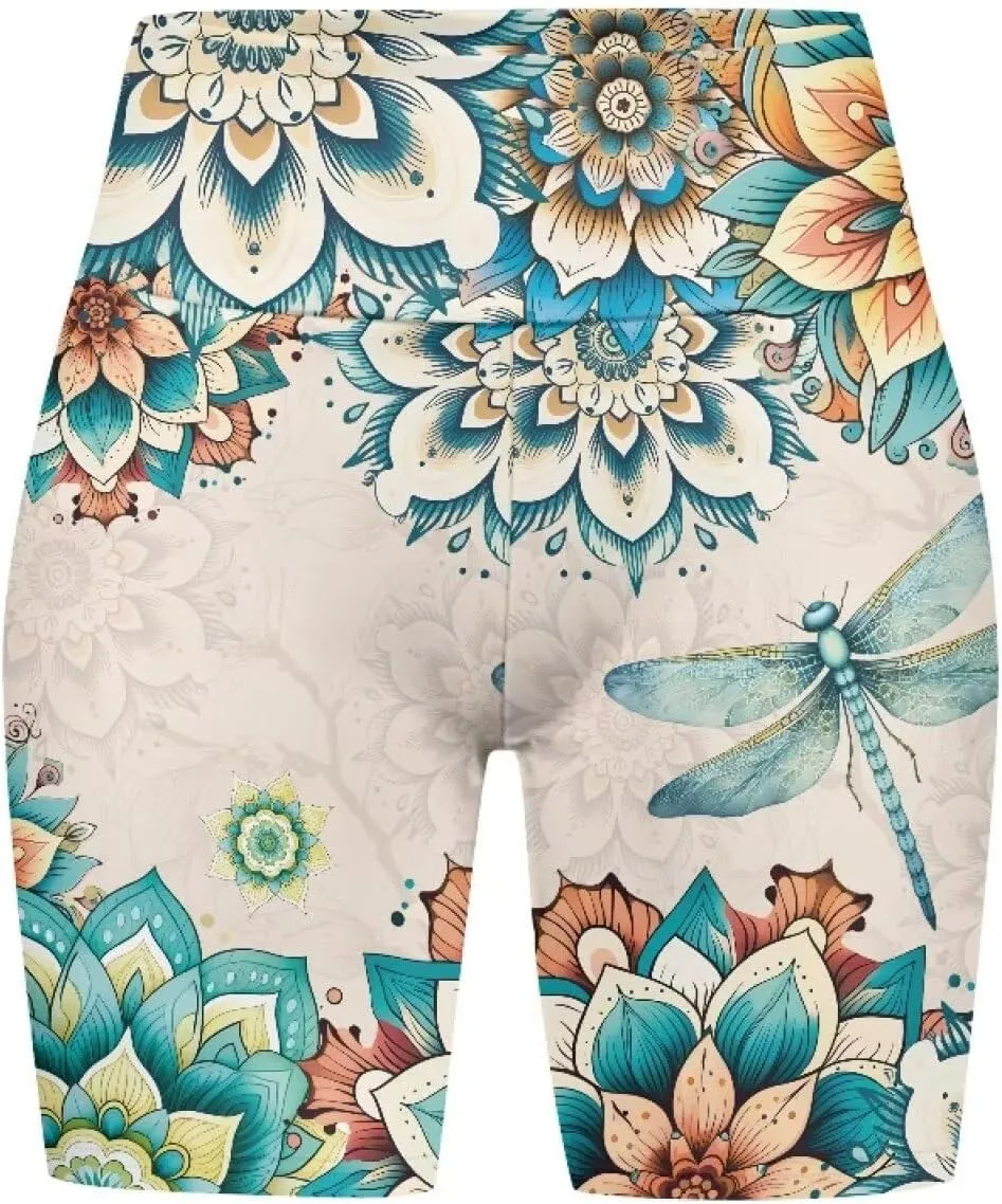 Uourmeti Biker Shorts Women Tummy Control Cycling Shorts Padded Spandex Shorts Plus Size