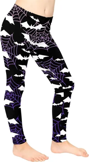 Uourmeti Toddler Girls Leggings 4-13 Year Old Athletic Dance Leggings Pants Active Outfits