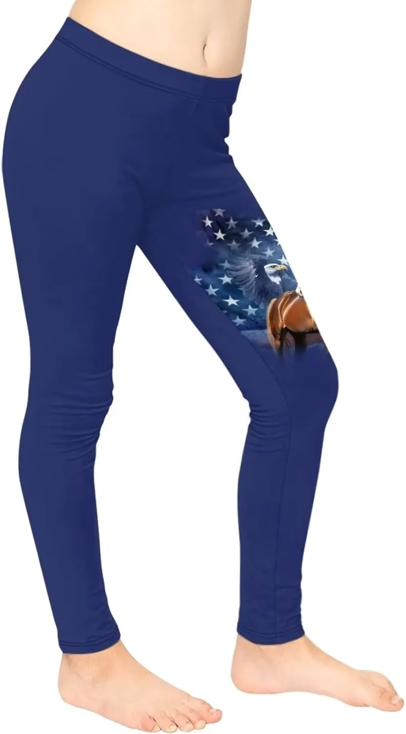 Uourmeti Toddler Girls Leggings 4-13 Year Old Athletic Dance Leggings Pants Active Outfits