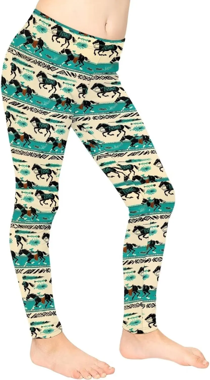 Uourmeti Toddler Girls Leggings 4-13 Year Old Athletic Dance Leggings Pants Active Outfits