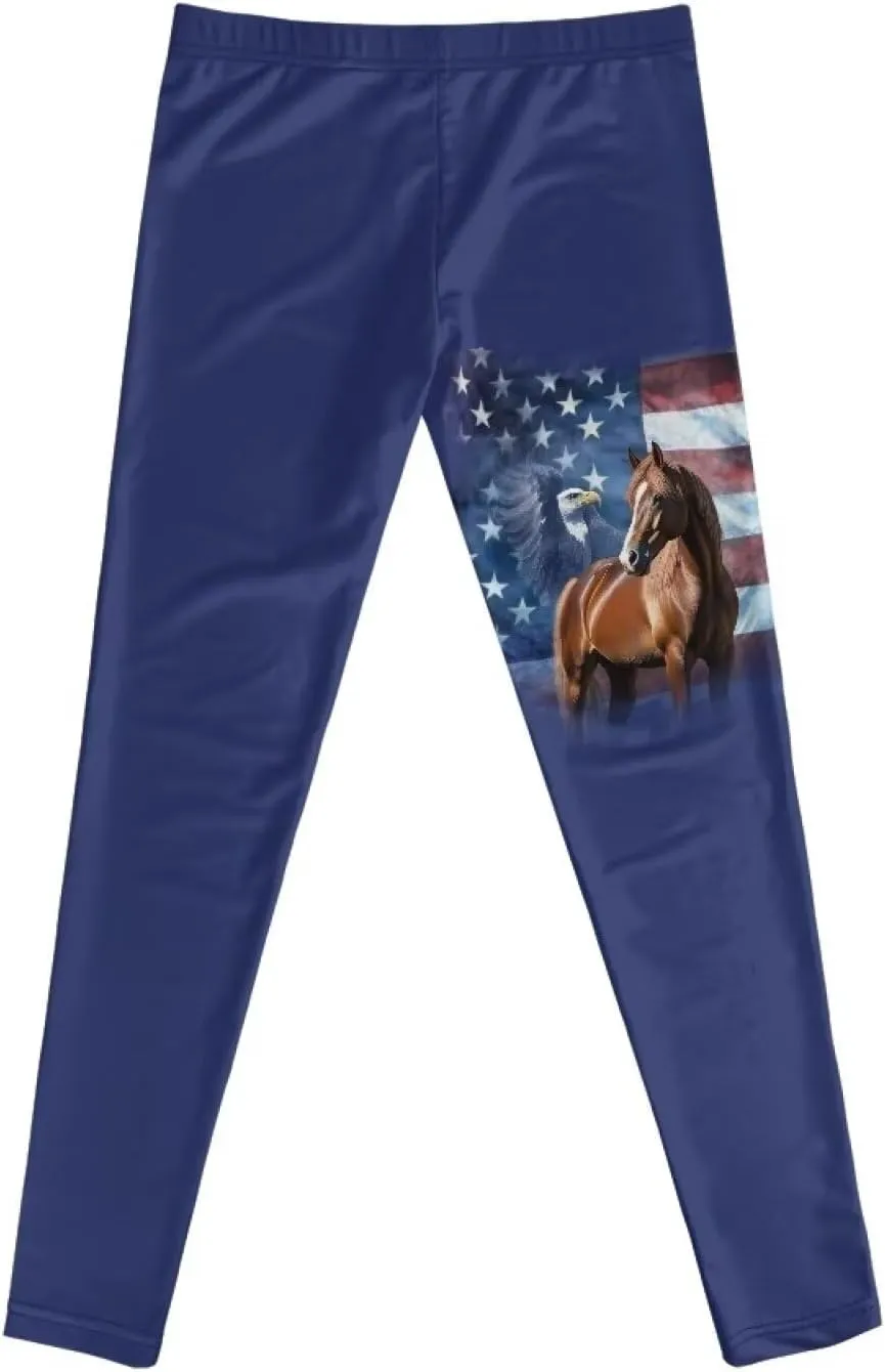 Uourmeti Toddler Girls Leggings 4-13 Year Old Athletic Dance Leggings Pants Active Outfits